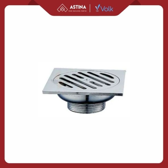 VOLK Floor Drain FD-04 Zinc Chrome 100x100x40 Mm