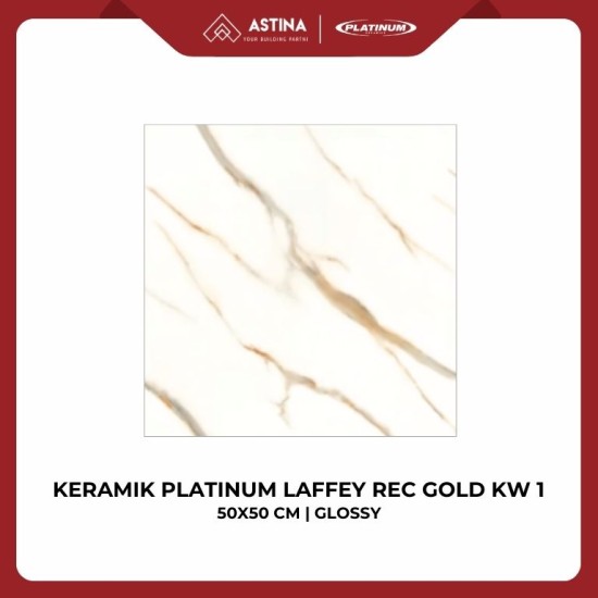 KERAMIK PLATINUM LAFFEY REC GOLD 50X50 CM GLOSSY KW 1