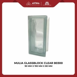 MULIA GLASSBLOCK 19 CM (90 MM X 190 MM X 80 MM) CLEAR