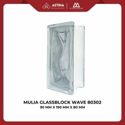 MULIA GLASSBLOCK 19 CM (90 MM X 190 MM X 80 MM) WAVE
