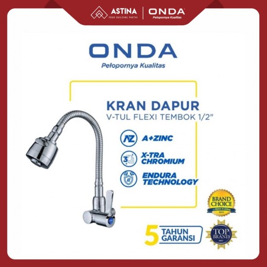 ONDA V-TUL Kran Dinding Flexibel Stainless 1/2