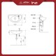 Wastafel Gantung Keramik / Wall Hung INA L10AG White
