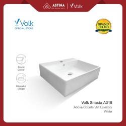 Wastafel Meja Volk Shasta A318 Kotak Putih Glossy (520 X 430 X 150)