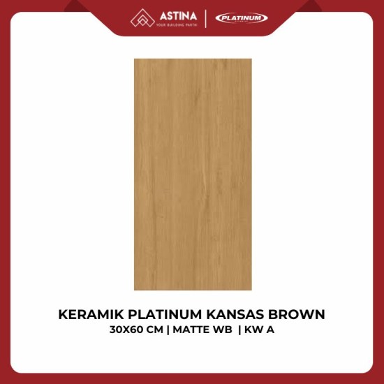 KERAMIK DINDING PLATINUM KANSAS BROWN CREAM 30X60 CM MATT WB