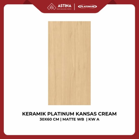 KERAMIK DINDING PLATINUM KANSAS BROWN CREAM 30X60 CM MATT WB