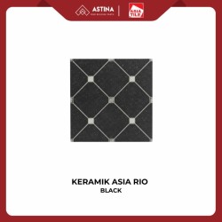 KERAMIK ASIA RIO BLACK MATT EMBOSSED 25X25 CM
