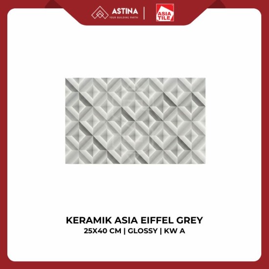 KERAMIK ASIA EIFFEL GREY 25X40 CM GLOSSY KW A