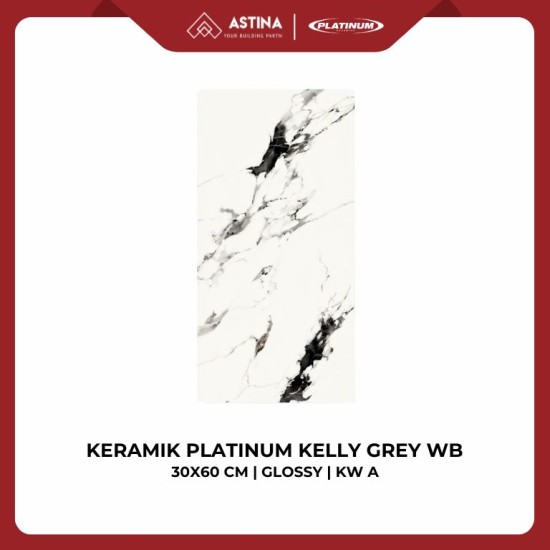 KERAMIK PLATINUM KELLY GREY WB 30X60 CM GLOSSY KW A