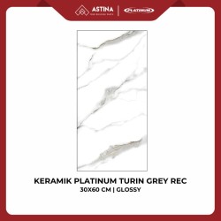 KERAMIK DINDING PLATINUM TURIN GREY REC 30X60 CM GLOSSY