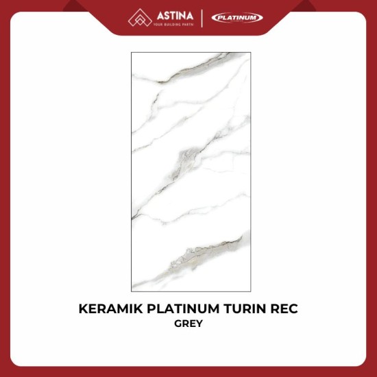 KERAMIK DINDING PLATINUM TURIN GREY REC 30X60 CM GLOSSY