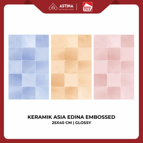 KERAMIK ASIA EDINA EMBOSSED 25X40 CM GLOSSY