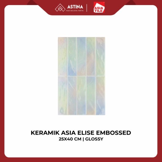 KERAMIK ASIA ELISE EMBOSSED 25X40 CM GLOSSY