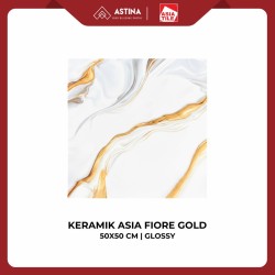 Keramik Lantai Asia Fiore Gold 50x50 cm Glossy