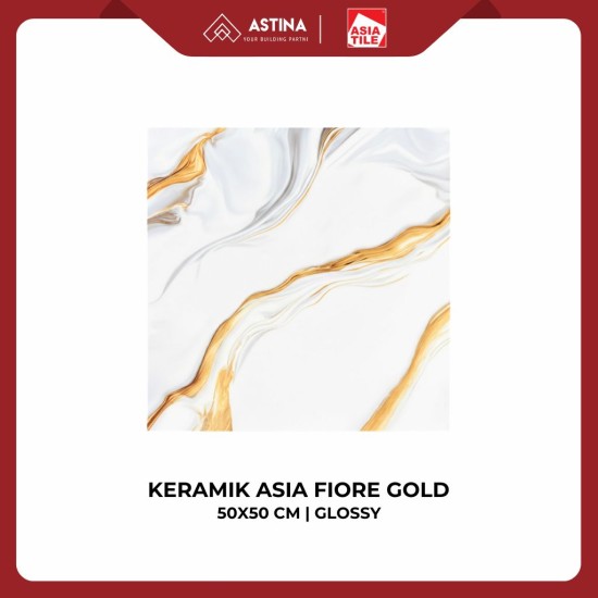 Keramik Lantai Asia Fiore Gold 50x50 cm Glossy