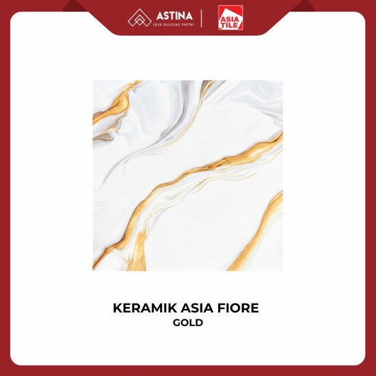Keramik Lantai Asia Fiore Gold 50x50 cm Glossy