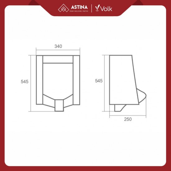Urinal Volk U-02 + Kran Uribal