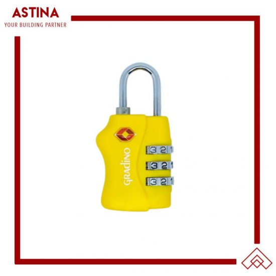 Gembok Koper GRADINO / Gembok Angka / Gembok Anti Maling