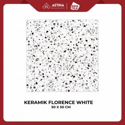 Keramik Lantai Asia Florence White 50x50 cm / Keramik Motif Terazzo