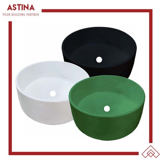 Wastafel Basin Bak Cuci Tangan Meja Bulat Concrete Resin Minimalis