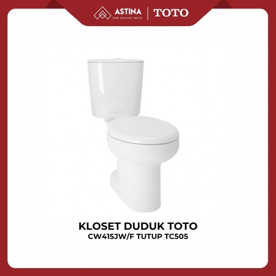 Kloset Duduk TOTO CW415JW/F Tutup TC505 Jarak As 30cm