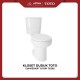 Kloset Duduk TOTO CW415JW/F Tutup TC505 Jarak As 30cm