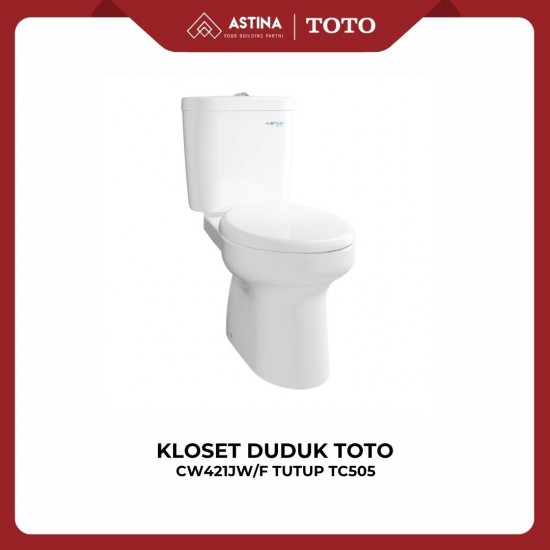 50cm Kloset Duduk TOTO CW421JW/F Tutup TC505S