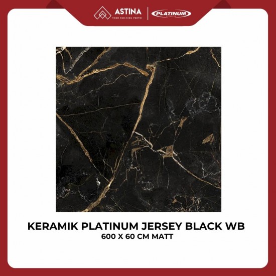 Keramik Lantai Platinum Jersey Black WB 60x60 cm Matt