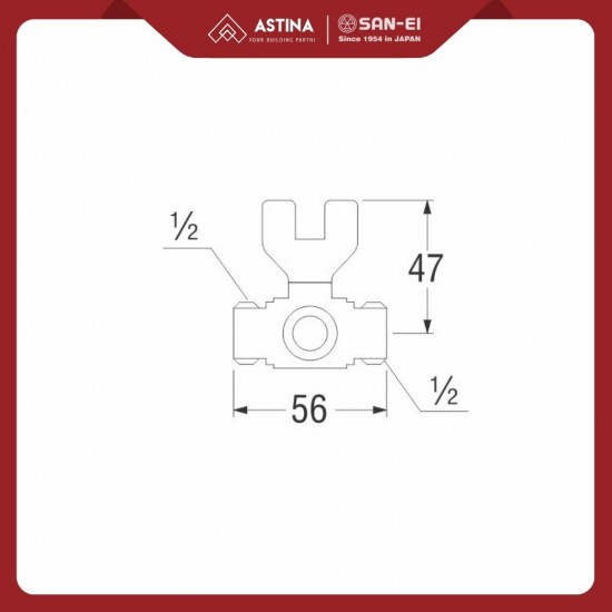 SAN-EI V63 Stop Kran 3 Arah / SAN-EI V63 Ball Valve