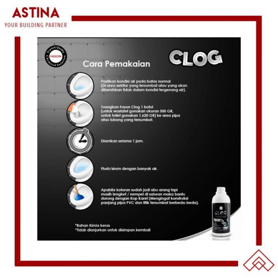 Fason Clog Pembersih Saluran yang Tersumbat 500gr
