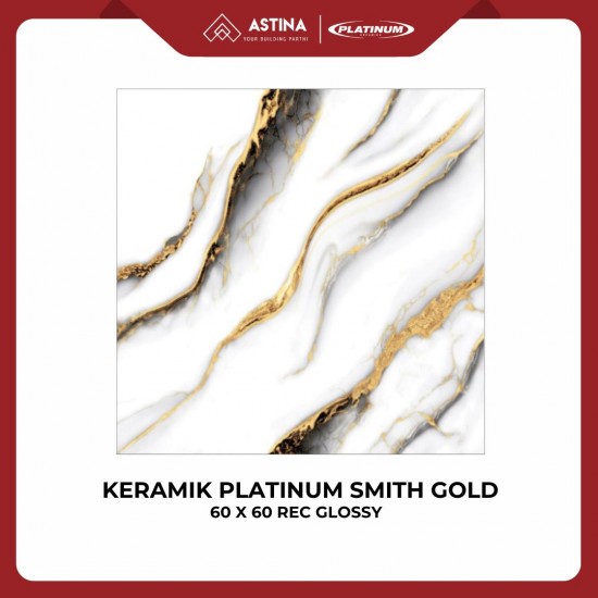 Keramik Lantai Platinum Smith Gold Rec 60x60 Glossy