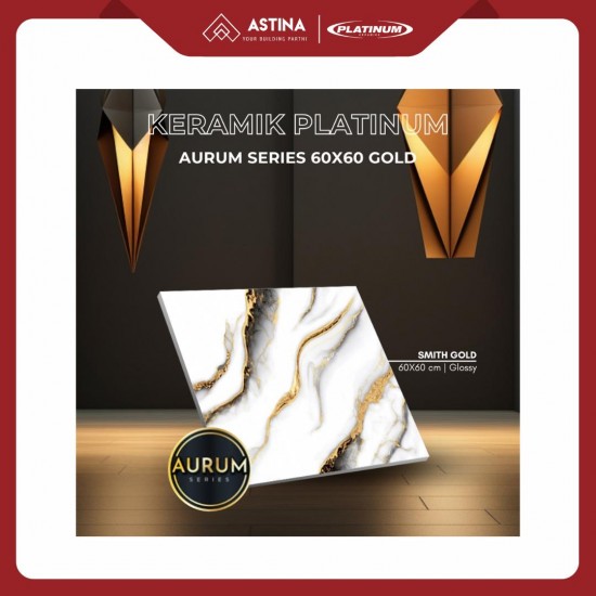 Keramik Lantai Platinum Smith Gold Rec 60x60 Glossy