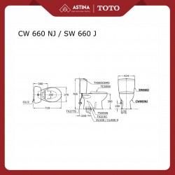 Kloset Duduk TOTO CW660NPJ+TC505S