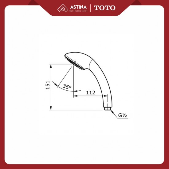 Kepala Shower/Hand Shower TOTO D0400