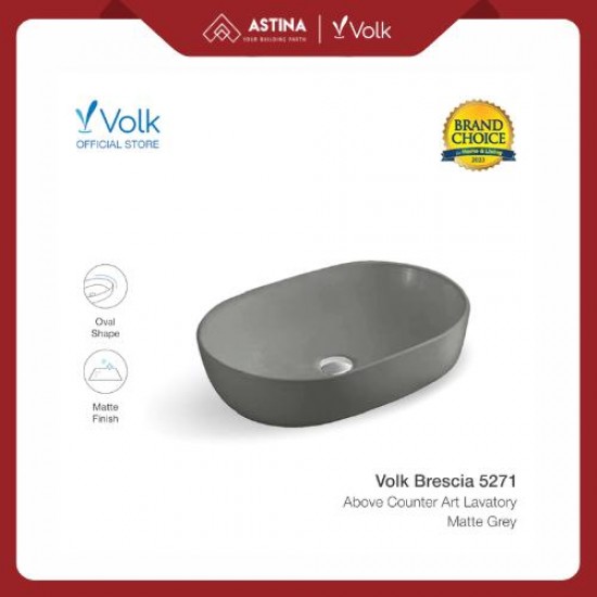 Wastafel Meja Volk Brescia 5271 Matt (590 x 400 x 135)