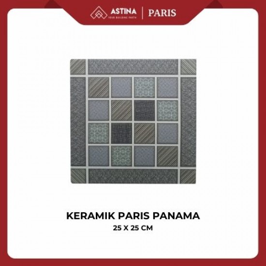 Keramik Lantai Paris Panama Grey 25x25 cm