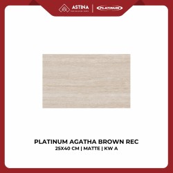 Keramik Dinding Platinum Agatha Brown REC 25x40 CM Matte KW A