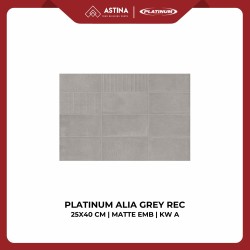 Platinum Alia Grey Rec 25x40 cm Matte Embossed KW A warna grey / cream
