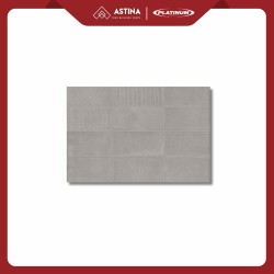 Platinum Alia Grey Rec 25x40 cm Matte Embossed KW A warna grey / cream