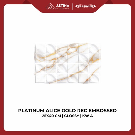 Platinum Alice Gold / Grey Rec Embossed 25x40 cm Glossy KW A