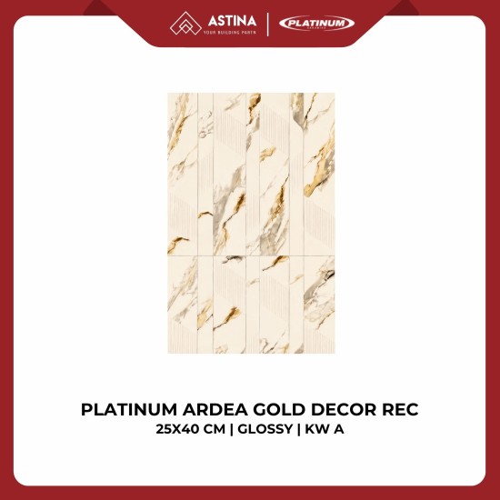 KERAMIK DINDING ARDEA GOLD REC / ARDEA GOLD DECOR 25X40 CM GLOSSY