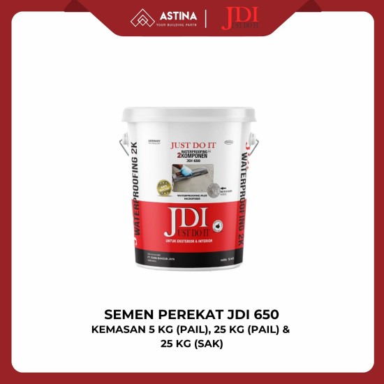 JDI Just Do It Semen Perekat JDI 650 Waterproofing 2 Komponen + Microfiber untuk Eksterior & Interior 5kg