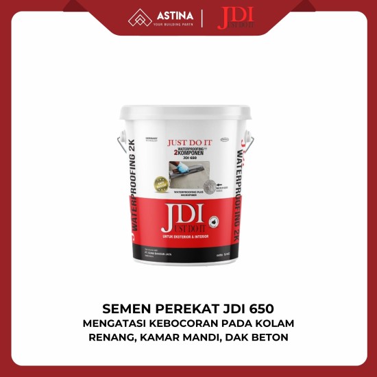 JDI Just Do It Semen Perekat JDI 650 Waterproofing 2 Komponen + Microfiber untuk Eksterior & Interior 5kg