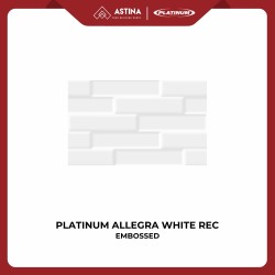 KERAMIK DINDING PLATINUM ALLEGRA WHITE EMBOSSED 25X40 GLOSSY KW A