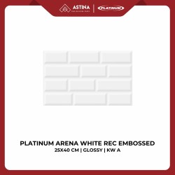 Keramik Dinding Platinum Arena White/Grey/Gold Rec Embossed 25x40 cm Glossy KW A