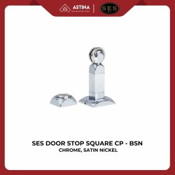 SES Door Stop Square CP BSN Krom Satin Nickel Pengaman Pintu