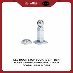 SES Door Stop Square CP BSN Krom Satin Nickel Pengaman Pintu