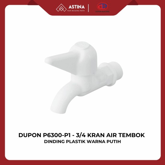DUPON P6300-P1 - 3/4 Kran Air Tembok / kran Dinding Plastik Warna Putih
