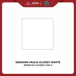 KERAMIK LANTAI MULIA GLOSSY WHITE 30X30 GLOSSY KW A