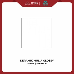 KERAMIK LANTAI MULIA GLOSSY WHITE 30X30 GLOSSY KW A