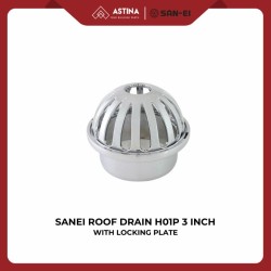 SAN-EI ROOF DRAIN H01P 3 INCH PLATING CHROME